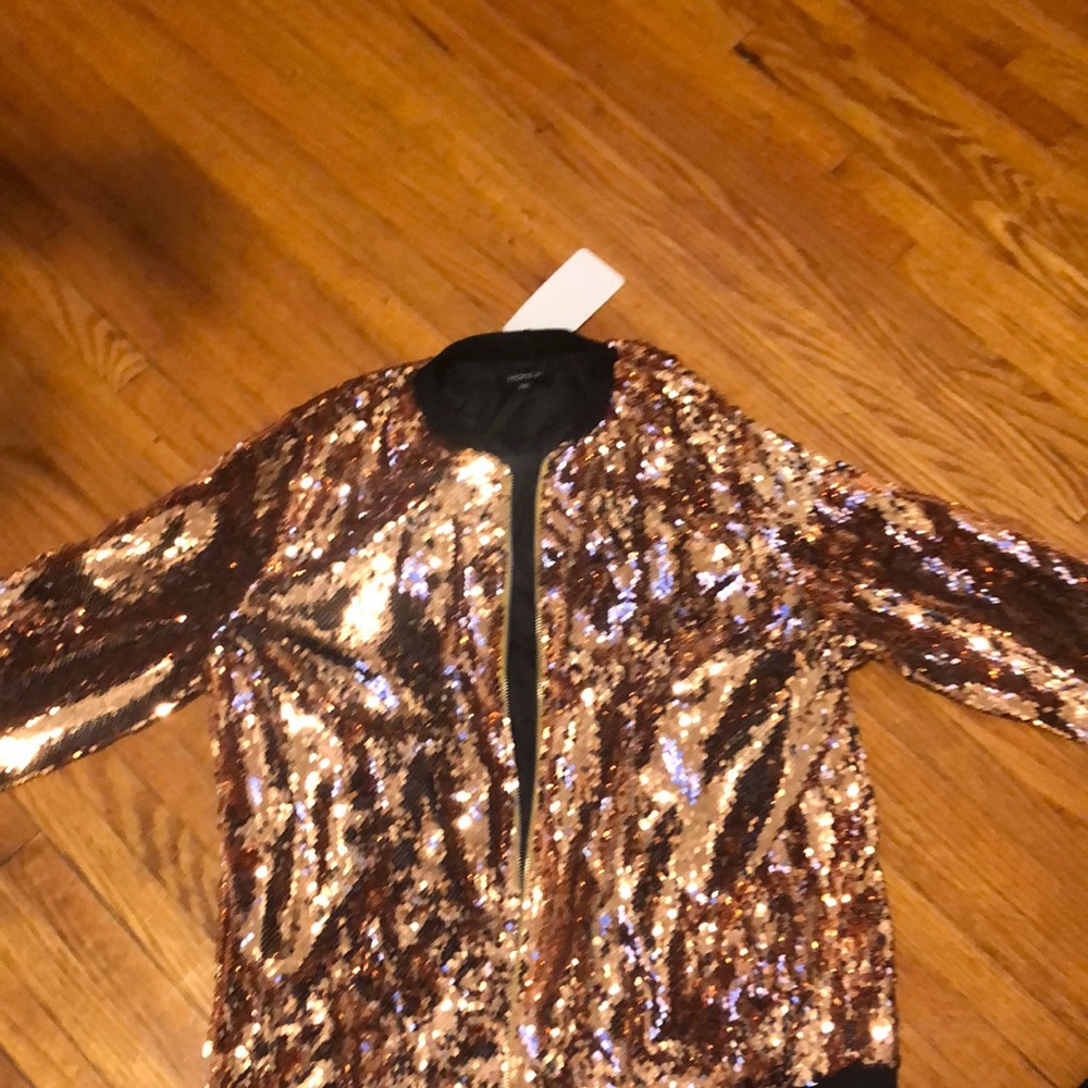 Sequin bomber jacket